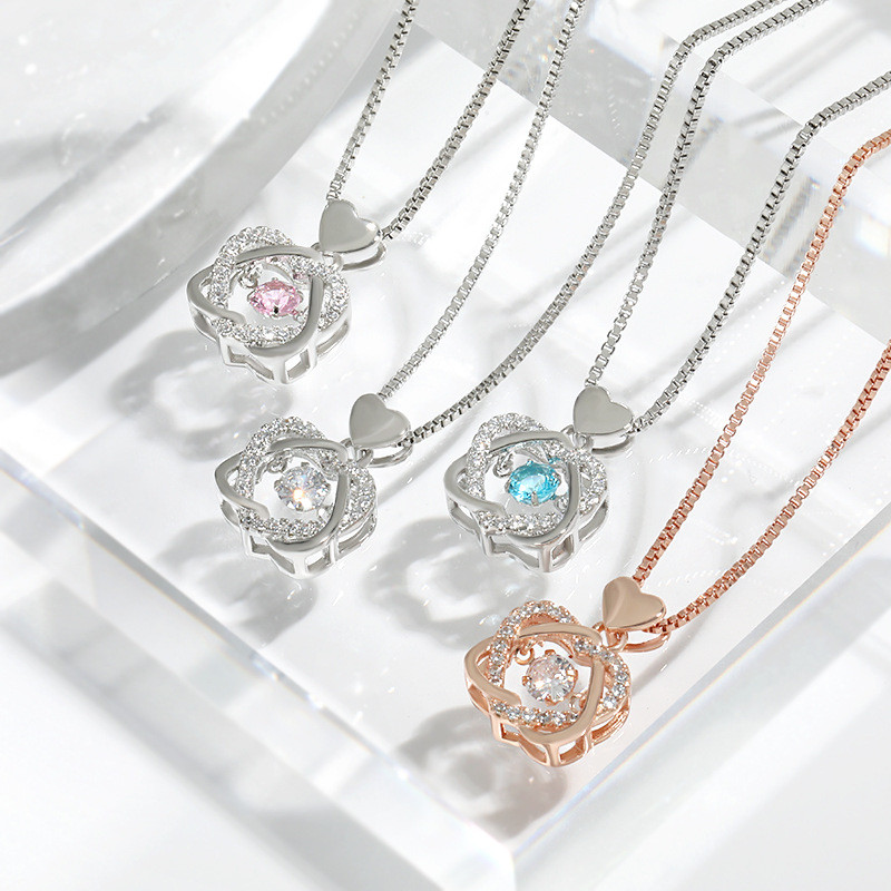 Dainty Elegant Crown Heart Smart Double Heart Necklace Trendy Party Festival Casual Jewelry Gift