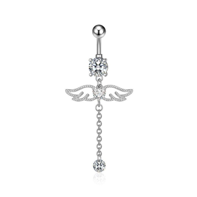 Chic Hypoallergenic Women Belly Piercing Ring Stainless Steel Long Dangling Sexy Accessories Woman Body Jewelry Navel Piercing