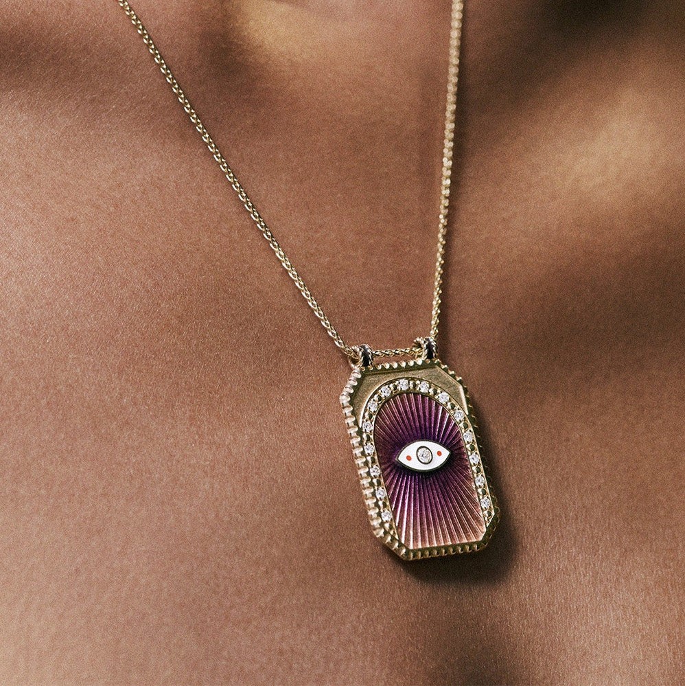 Vintage 18K Gold Plated Stainless Steel Tarot Necklace Festival Casual Jewelry Gift 216045237558