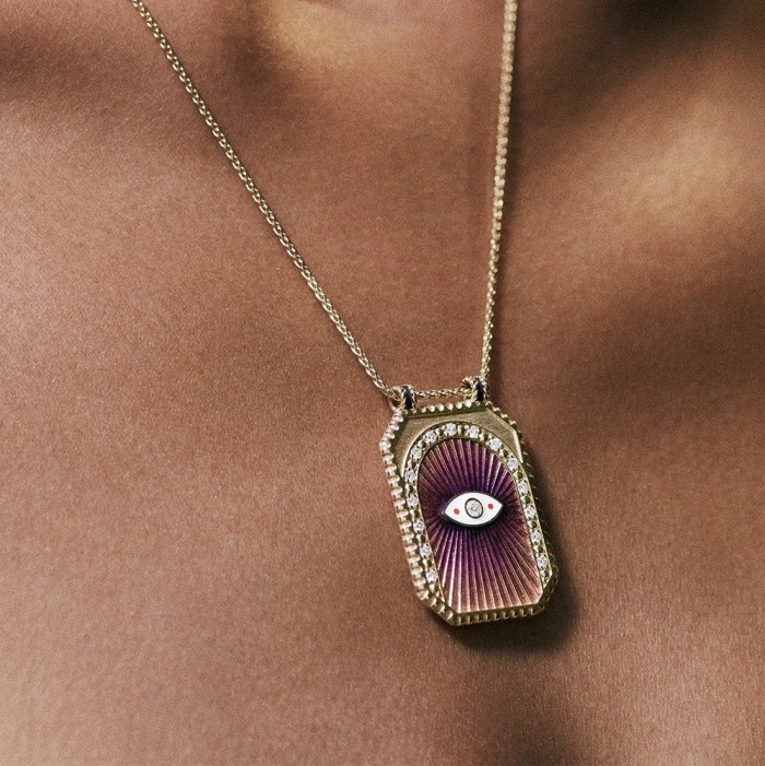 Vintage 18K Gold Plated Stainless Steel Tarot Necklace Festival Casual Jewelry Gift