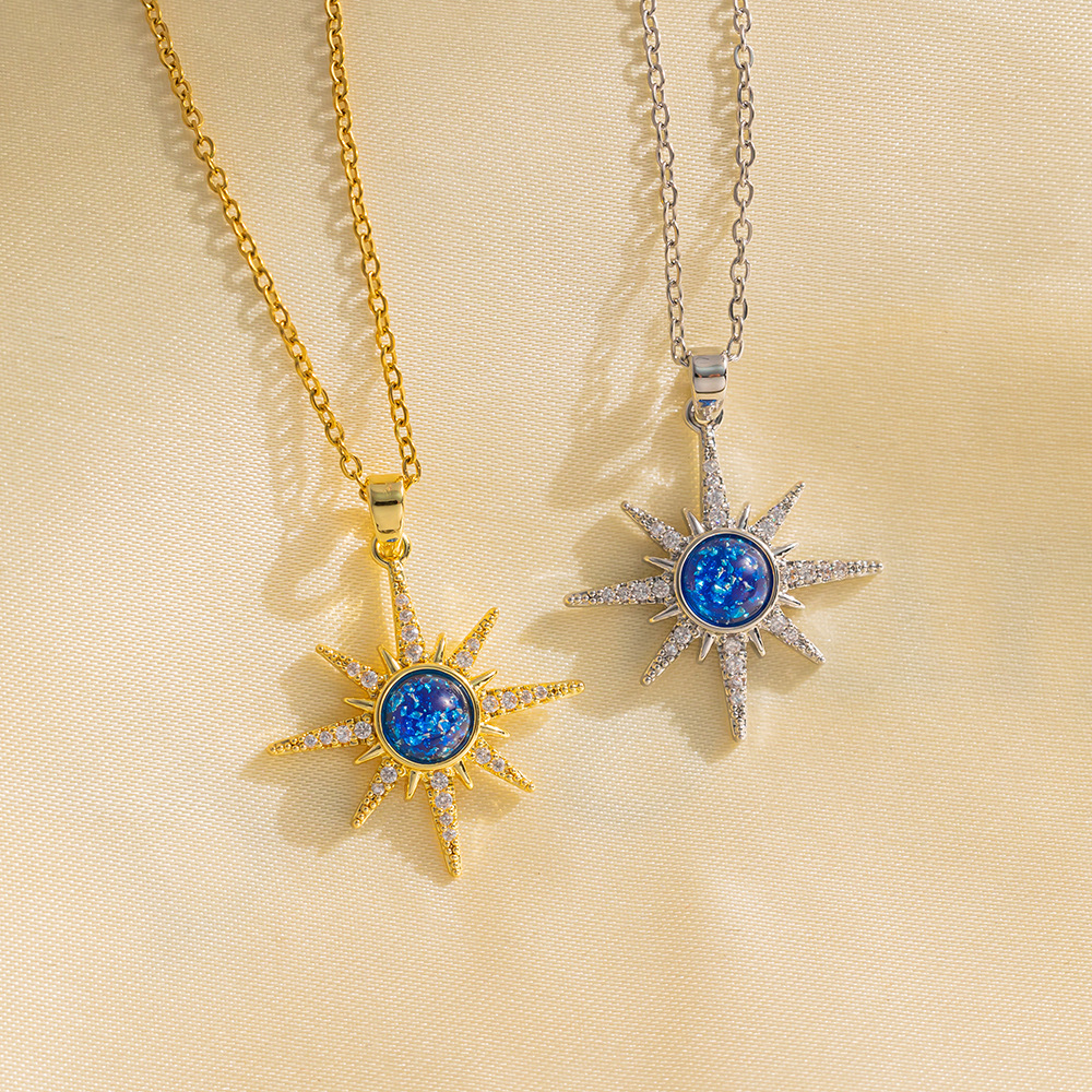 Chic Elegant Planet Zircon Necklace Titanium Steel Jewelry Trendy Party Festival Casual Jewelry Gift 216045258960