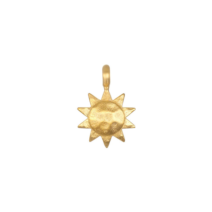 Elegant 18K Gold Plated Stainless Steel Sun Devil Eye Moon 12 Birthstones Pendant Necklace