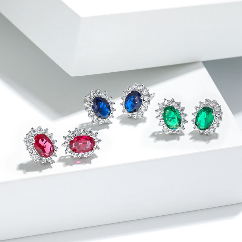 Dainty Elegant Princess Sapphire Earrings Party Festival Trendy Casual Jewelry Gift 216045245184