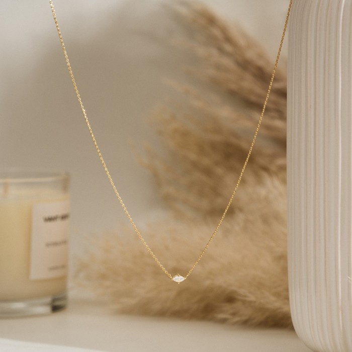 Elegant 18K Gold Plated Stainless Steel 12 birthstone necklace For Women jewelry Gift