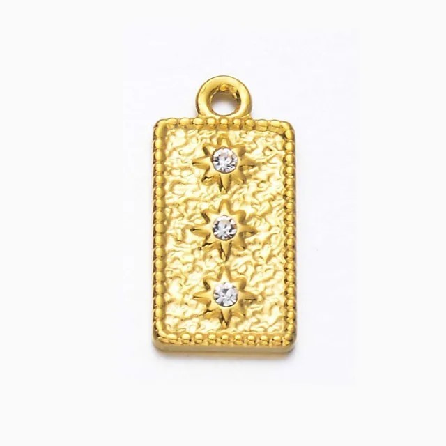 Chic Hypoallergenic Versatile 18K Gold Plated Stainless Steel Moon Star Charm Pendant Handmade DIY Jewelry Accessorie...