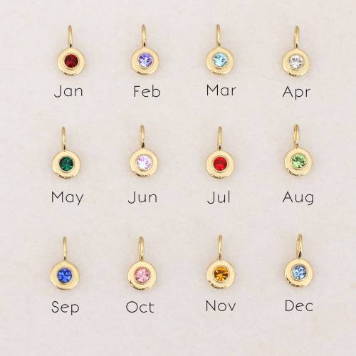 Chic Hypoallergenic Versatile Twelve Birthstone Pendants Handmade DIY Jewelry Accessories
