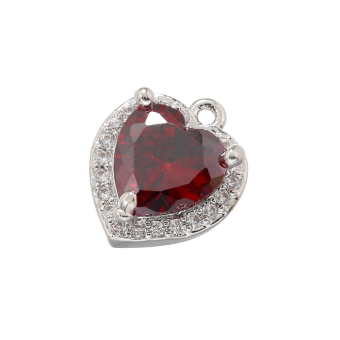 Chic Customizable 18K Gold Plated Zircon Love Pendant Necklace Handmade DIY Jewelry Accessories