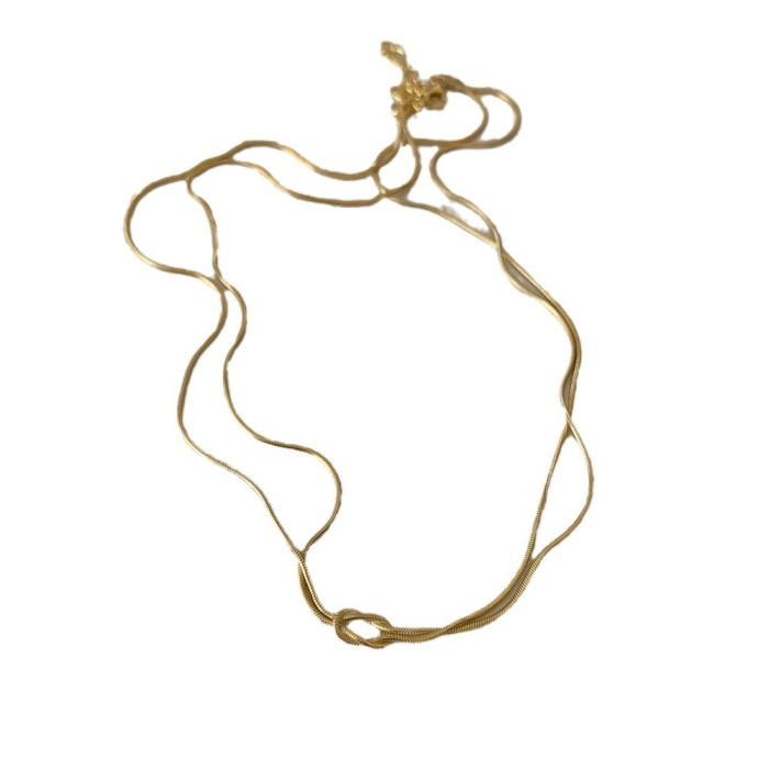 Chic Hypoallergenic Knotted Collarbone Chain Trendy Party Festival Casual Jewelry Gift, Necklaces