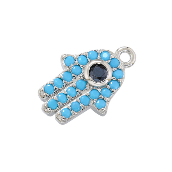 Chic Customizable Devil's Eye Palm Pendant Handmade DIY Jewelry Accessories
