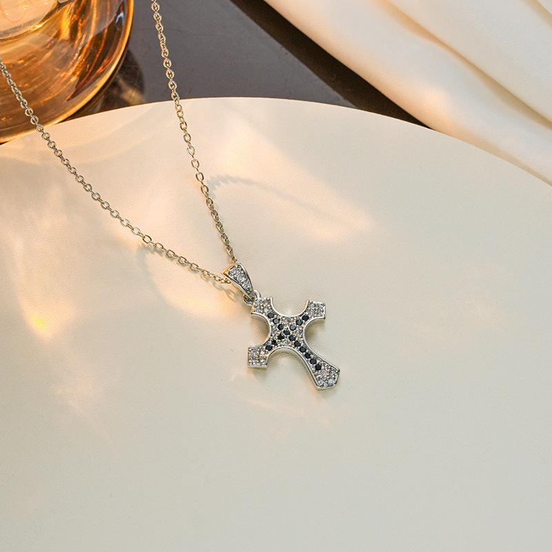 Classic Necklaces Female Pendants Gold Multi Color Zircon Cross Pendant Necklace For Women Festival Casual Jewelry Gift 216045257115