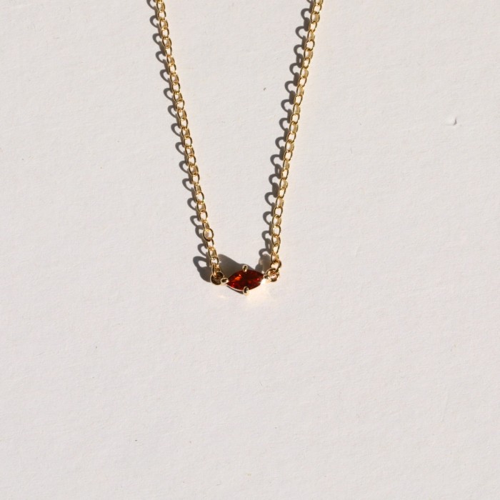 Elegant 18K Gold Plated Stainless Steel 12 birthstone necklace For Women jewelry Gift