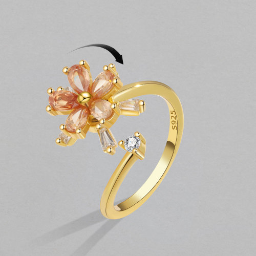 New Spring White Daisy Flower Vintage Elegant Simple Opening Rings for Women Jewelry Party Gifts