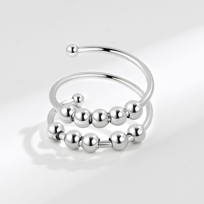 2023  Summer Women Fashion Bead Ring Elegant  Sparkling Finger Ring Party Jewelry Accessories