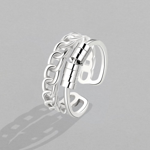 Bohemian Beads Anxiety Ring Rotate Freely Anti Stress Fidget Spinner Rings For Women Girls Fashion Wedding Jewelry