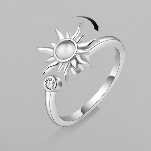 Sun Rings For Women Anti Stress Anxiety Fidget Sunflower Sun Star Ring Party Aesthetic Jewelry