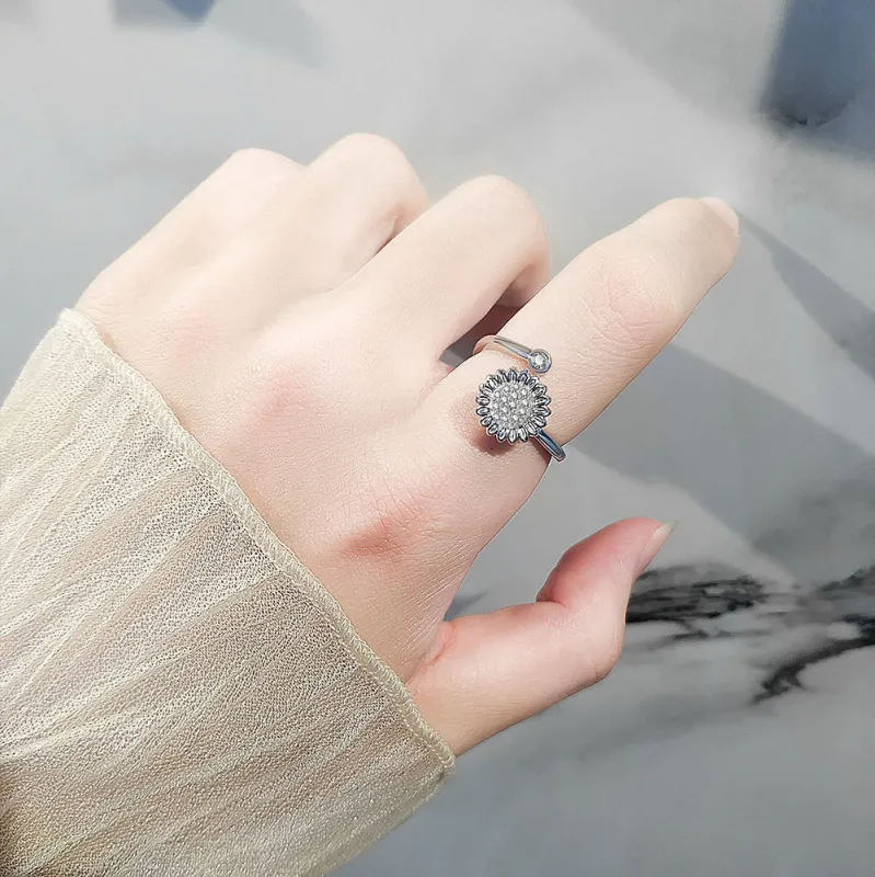 Dropshipping Anxiety Fidget Spinner Rings for Women Stainless Steel New in Ajustables