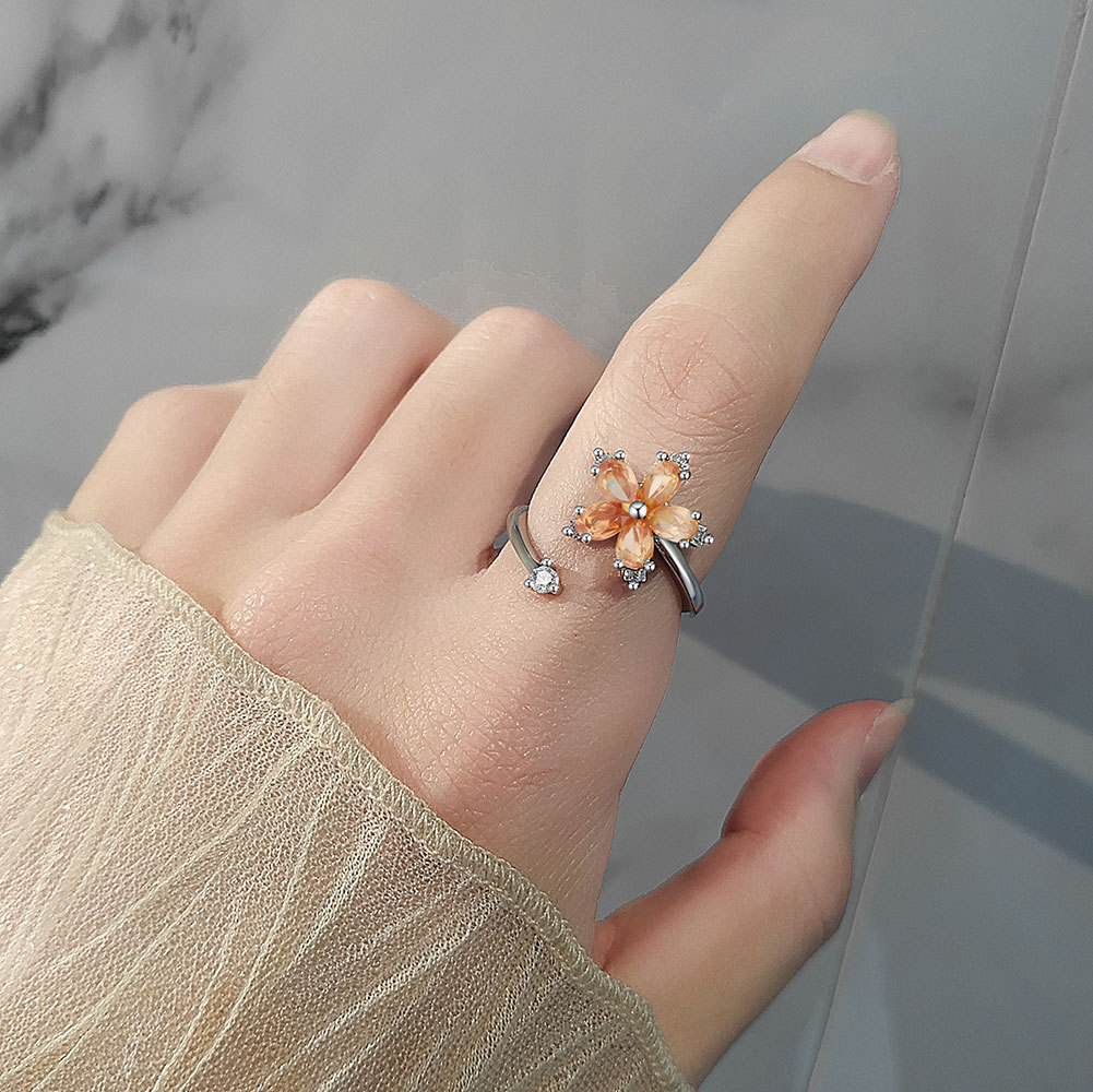 New Spring White Daisy Flower Vintage Elegant Simple Opening Rings For Women Jewelry Party Gifts 2160452054552