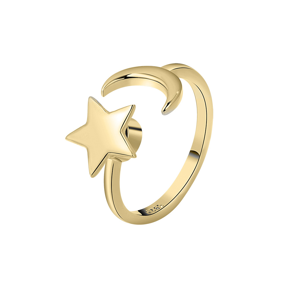 Moon Star Anxiety Fidget Rings For Women Ring Vintage Adjustable Jewelry 216045195984