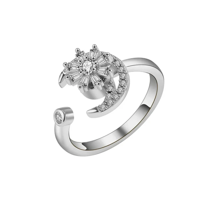 Fashion Zircon Stainless Steel Rings For Women Eternity Promise Finger Ring Jewelry