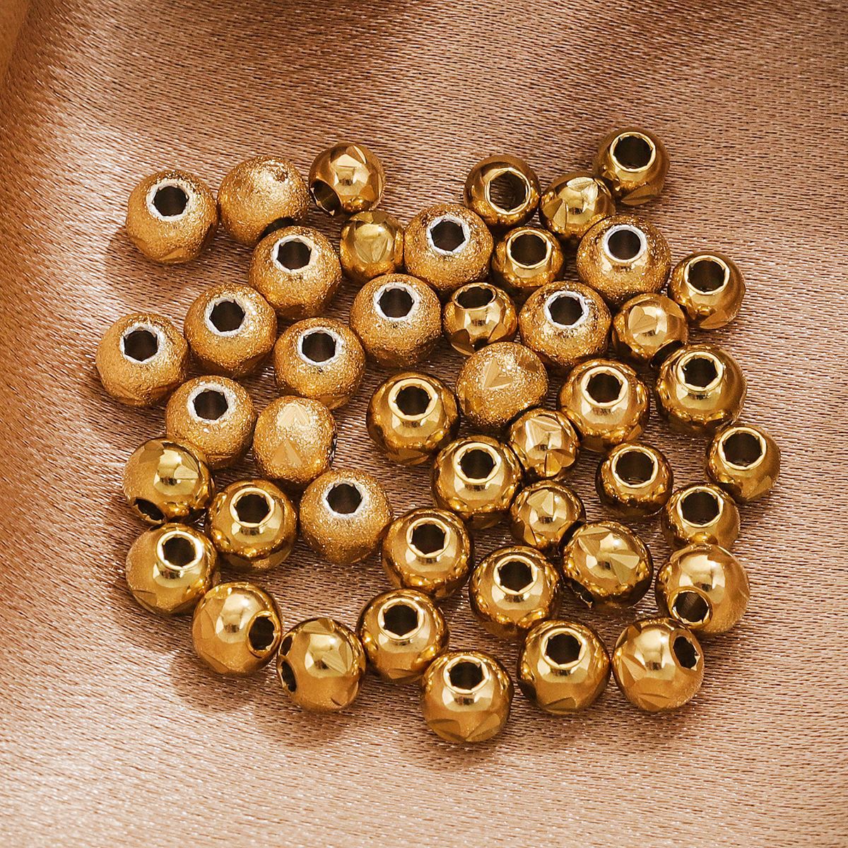 Stainless Steel Sanding Beads Handmade Bracelet Spacer Waterproof Bead Jewelry Accessories 216045142110