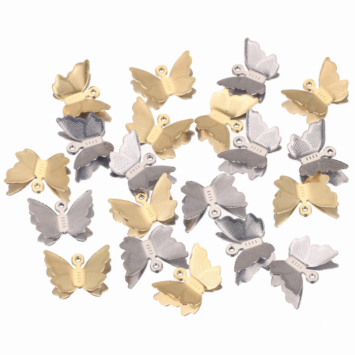 Metal Plating Butterfly Charm DIY Jewelry Accessories Findings Supplies For Jewelry Making