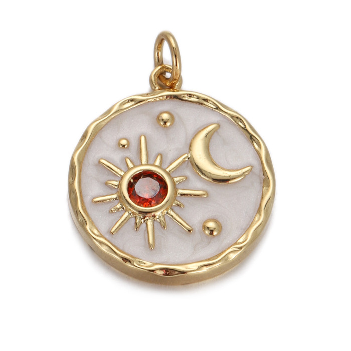 Stylish Chic Customizable Hypoallergenic Moon Star Flower Pendant Drip Oil Bracelet Necklace Earrings DIY Accessories