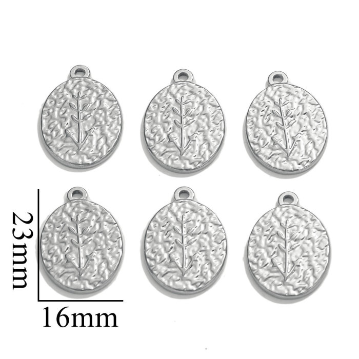 Stainless Steel Oval Wheat Ear Earrings Accessories Titanium Steel DIY Jewelry Bracelet Necklace Heart Pendant