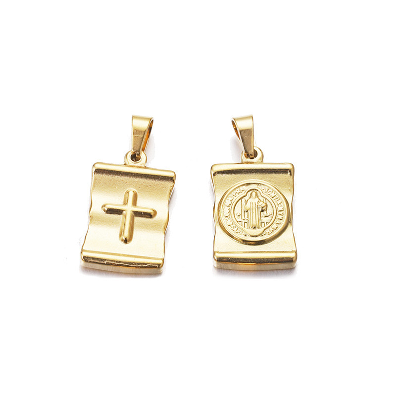 New Stainless Steel Queen Cast Cross Pendant Hip Hop Hip Hop Necklace DIY Accessory Accessories