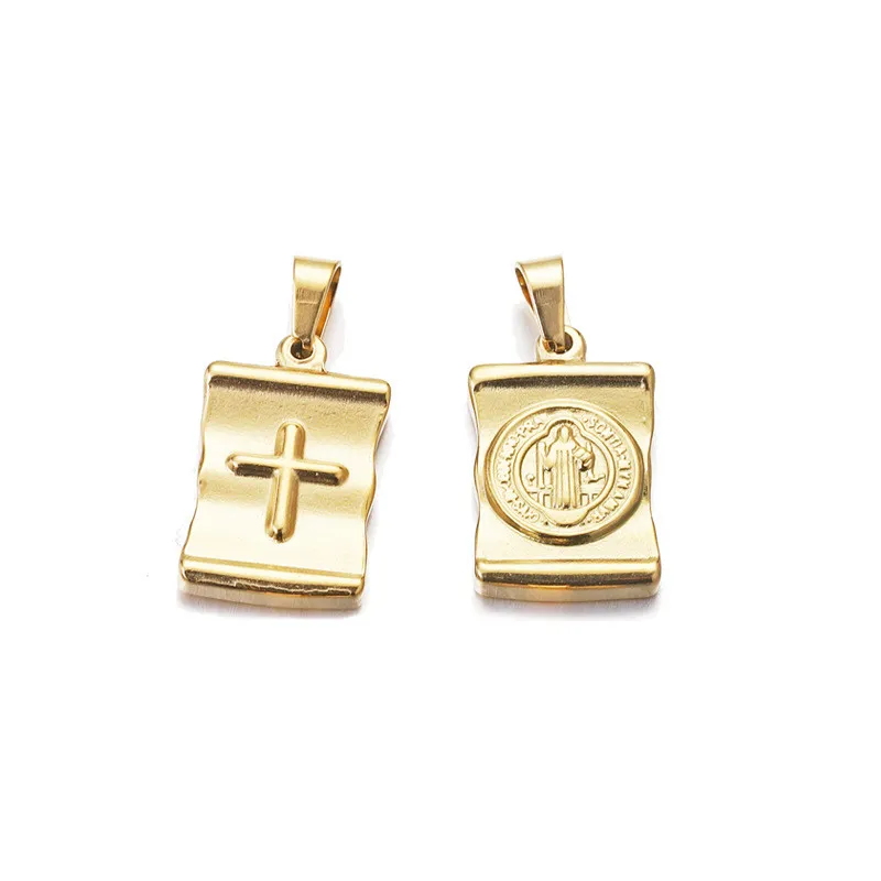New Stainless Steel Queen Cast Cross Pendant Hip Hop Hip Hop Necklace DIY Accessory Accessories