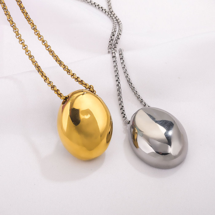 Minimalist Water Drop Pendant Sweater Chain Fashion Everything Long Necklace