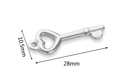 Stainless Steel Gold Color Key Lock Charms Couple Pendants DIY Lovers Necklace Accessories Hip Hop Bracelet Jewelry M...