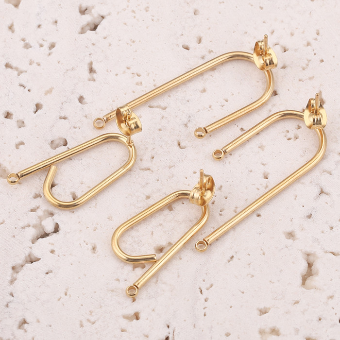 U Shaped Earrings Stainless Steel DIY Handmade Stud Earring Accessory