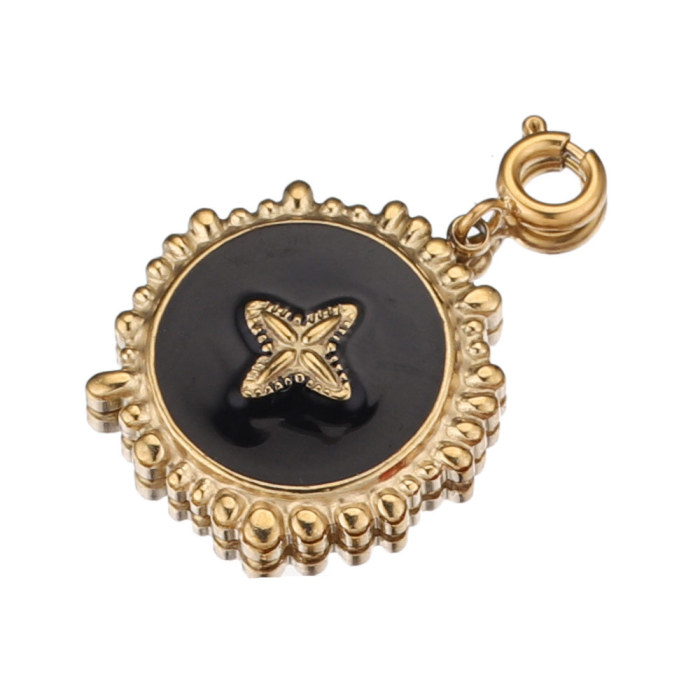 Stainless Steel Natural Stone Charm Pendant Accessories DIY Jewelry Women's Necklaces Supplies