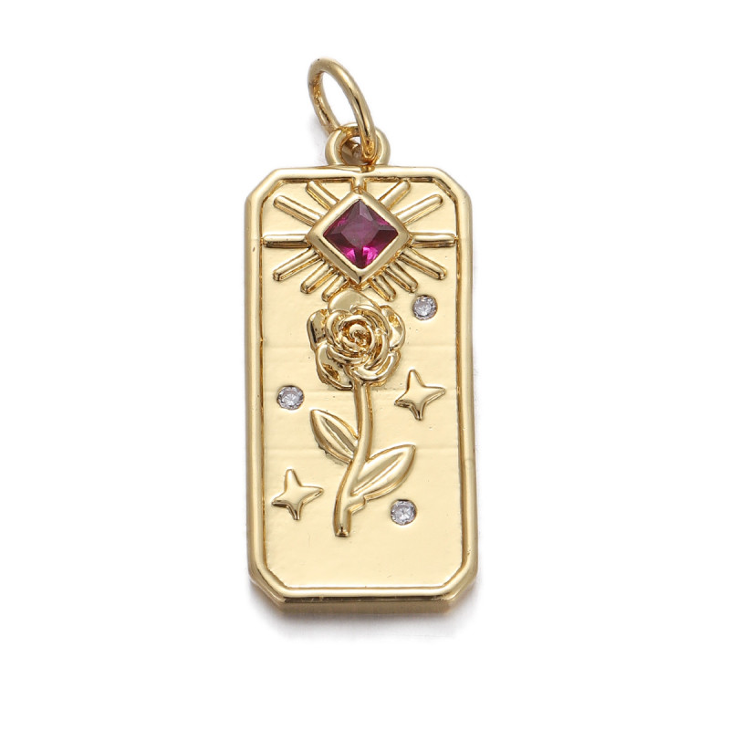 Stylish Chic Customizable Hypoallergenic Rose Planet Key Guitar Zircon Pendant Not Fade Pendant Handmade DIY Jewelry Accessories