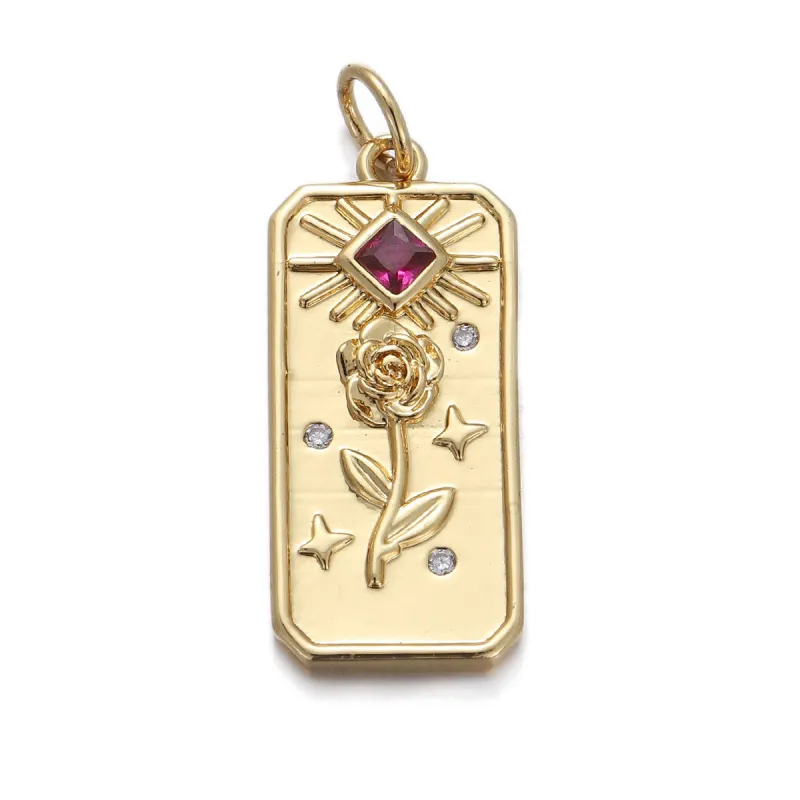 Stylish Chic Customizable Hypoallergenic Rose Planet Key Guitar Zircon Pendant Not Fade Pendant Handmade DIY Jewelry Accessories