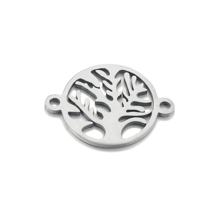Stainless Steel Tree of Life Pendant Necklace Bracelet Pendant DIY Necklace Bracelet Jewelry Accessory