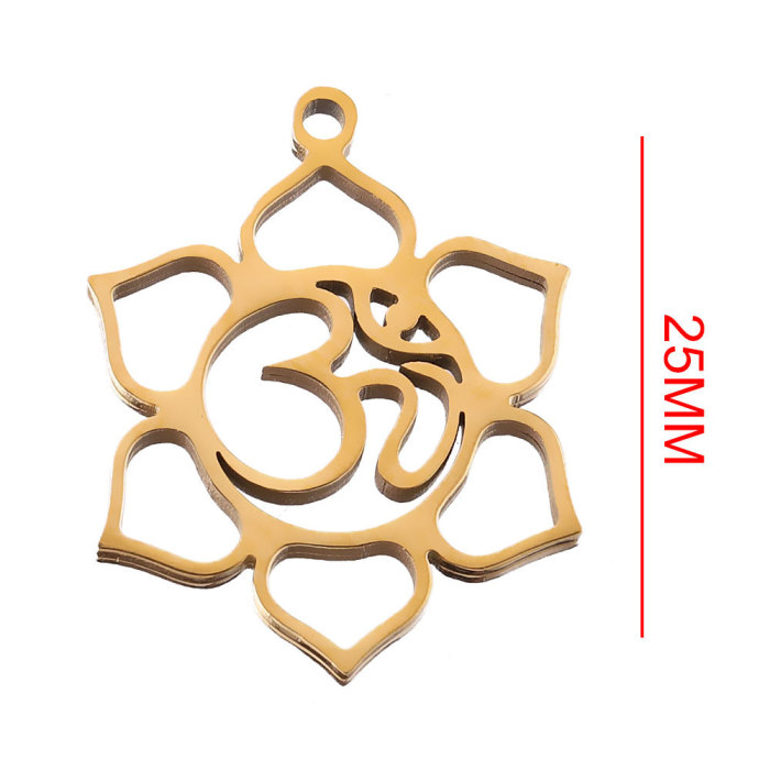 Yoga Tag DIY Titanium Steel Charm Pendant Stainless Steel Connector Jewelry, Necklaces