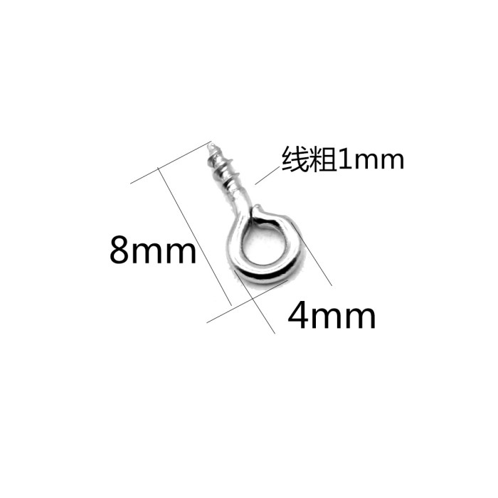 Eyepins Hooks Eyelets Screw Threaded Gold Color Clasps Hooks Jewelry Findings For Making DIY