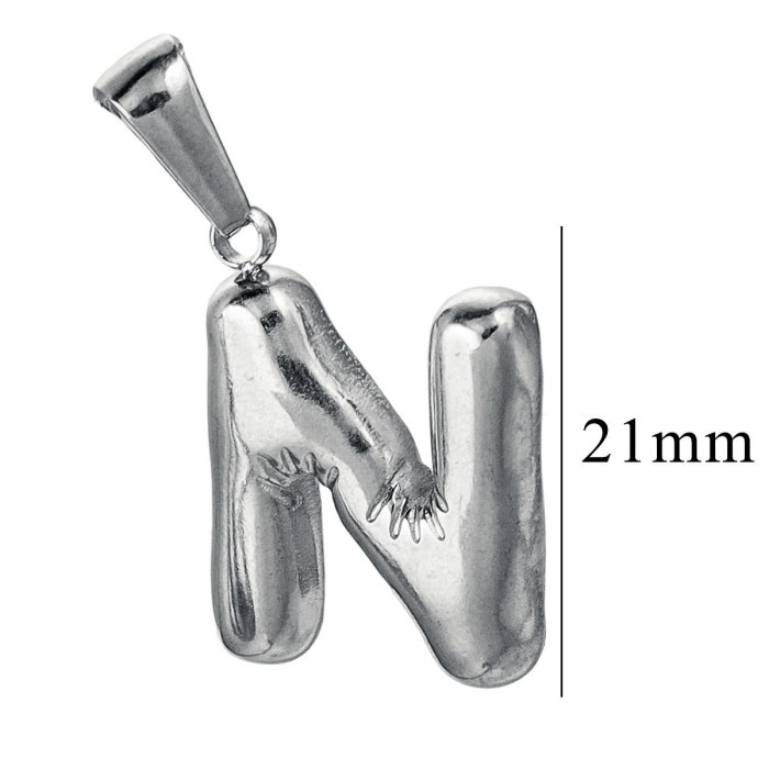 Mini Bubble 26 Letter Pendant Tarnish Free Stainless Steel Charms 18K Gold Plated Keychain Accessories for Jewelry, N...