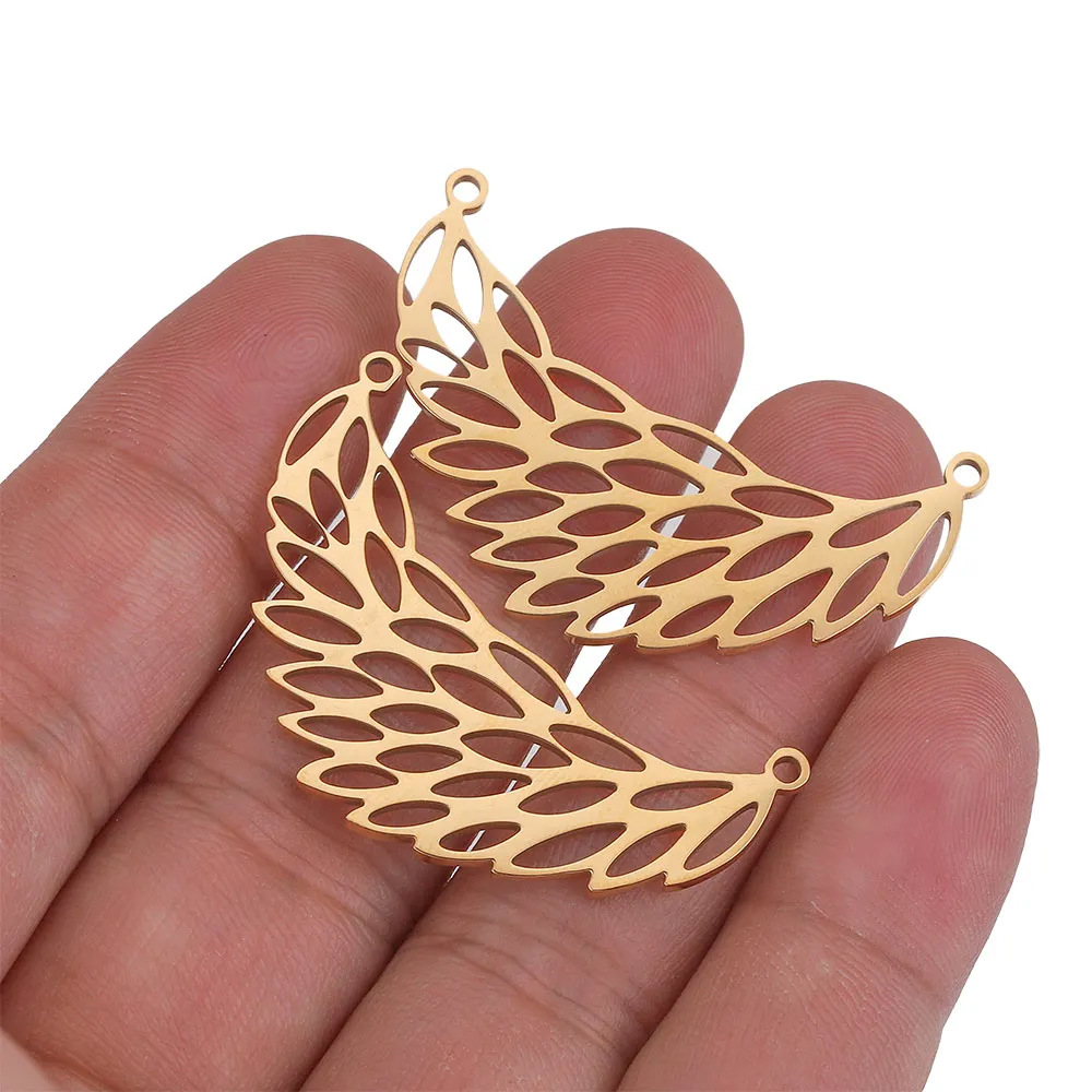 Stainless Steel Charms For Jewelry Making Wing Pendant Mini Charm Bracelet Diy Accessories 216045161913