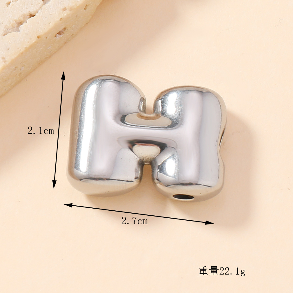 Classic Refined Elegant Women Jewelry Accessory Bubble 26 English Letter Necklace Pendant Diy Accessories 216045127965