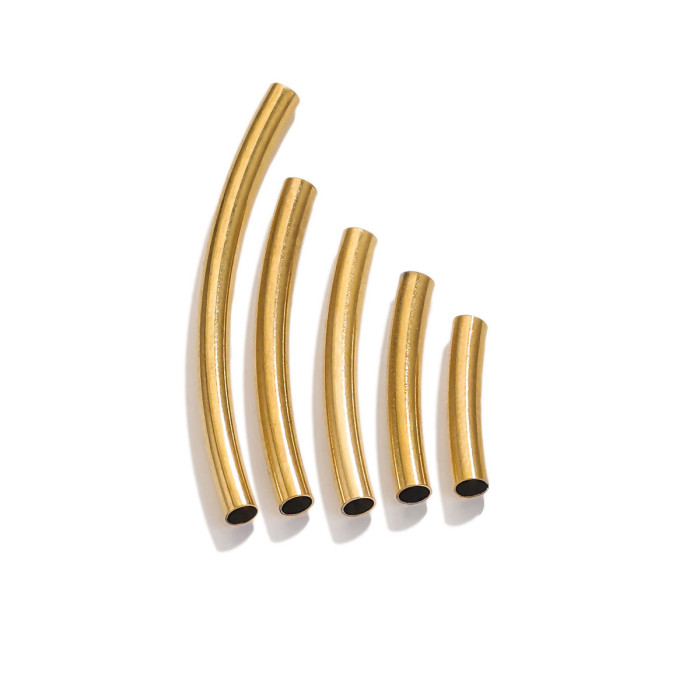 Curve Tube Spacer Beads Connectors for DIY Jewelry Making Bracelet Necklace Accessories
