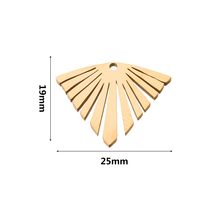 Bohemian Style Titanium Steel Water Drop Charm Pendant Gold DIY Connector Pendant Earrings Necklace