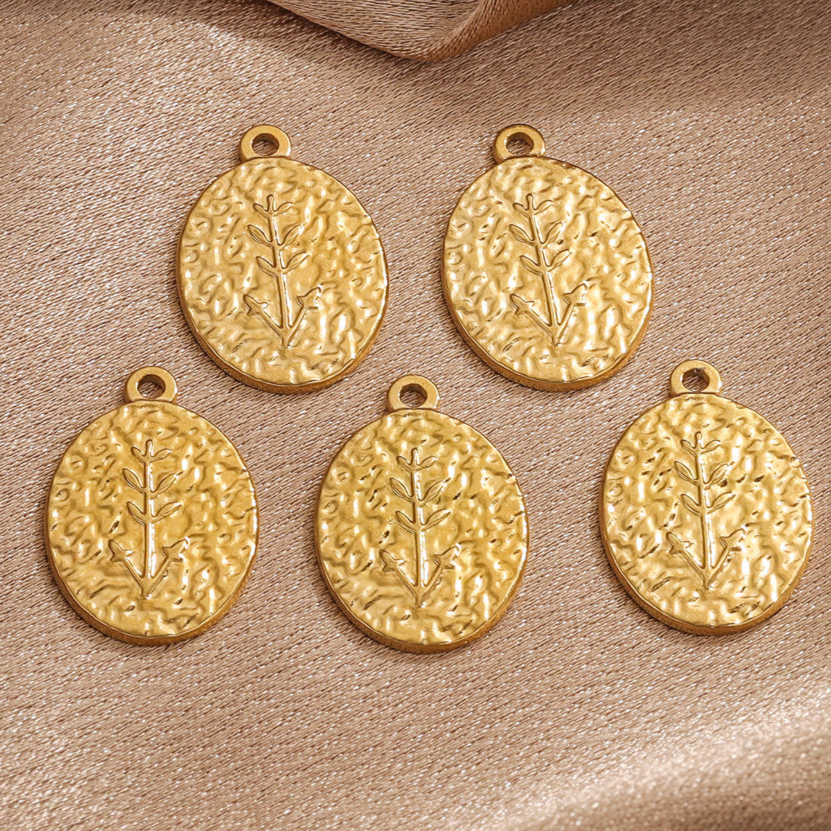 Stainless Steel Oval Wheat Ear Earrings Accessories Titanium Steel Diy Jewelry Bracelet Necklace Heart Pendant 216045155271