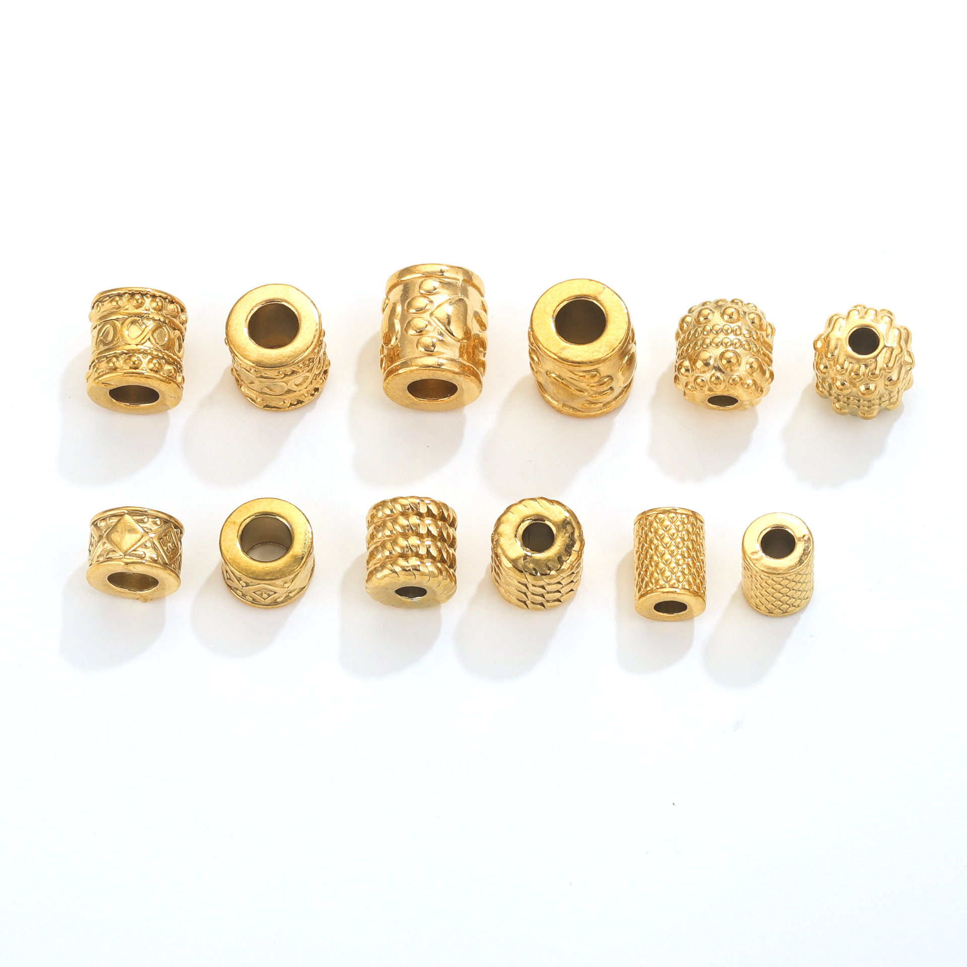 Stainless Steel Cylinder Spacer Loose Bead Necklace Findings Beads For Diy Necklace Charms Jewelry Making Accessories 216045162651