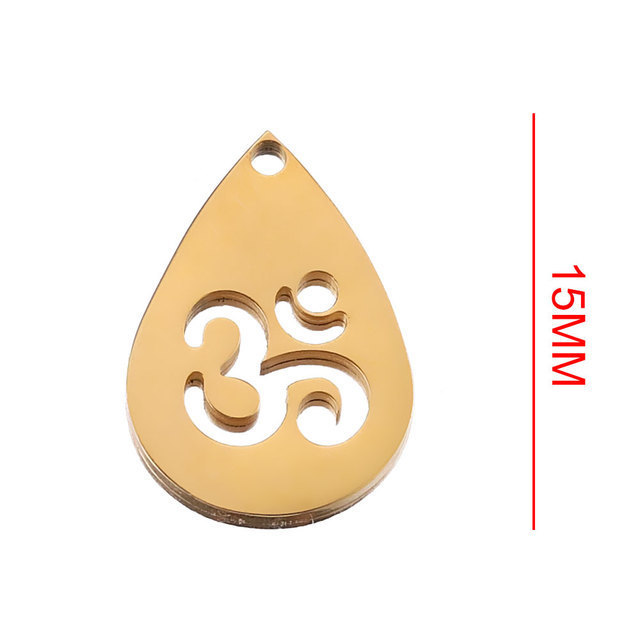 Yoga Tag DIY Titanium Steel Charm Pendant Stainless Steel Connector Jewelry, Necklaces