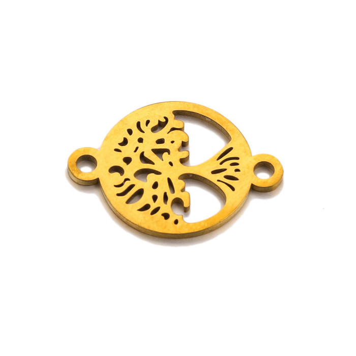 Stainless Steel Tree of Life Pendant Necklace Bracelet Pendant DIY Necklace Bracelet Jewelry Accessory