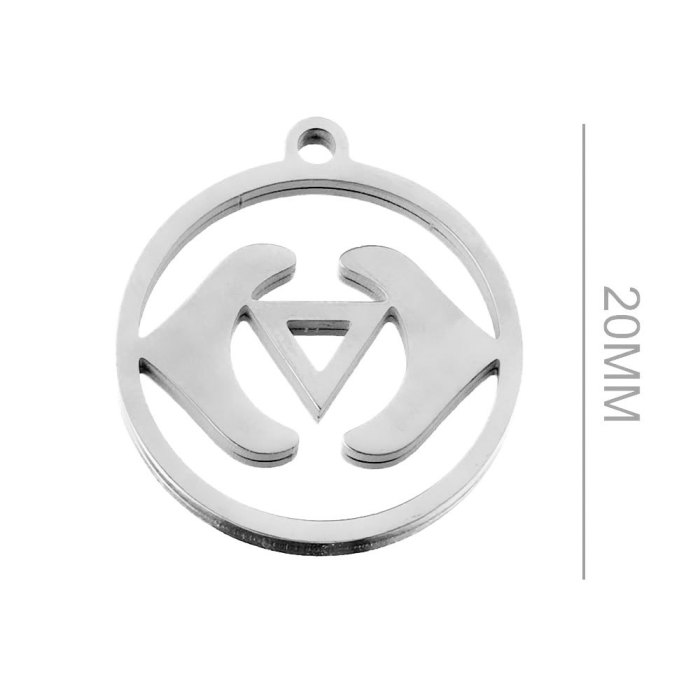 Yoga Tag DIY Titanium Steel Charm Pendant Stainless Steel Connector Jewelry, Necklaces