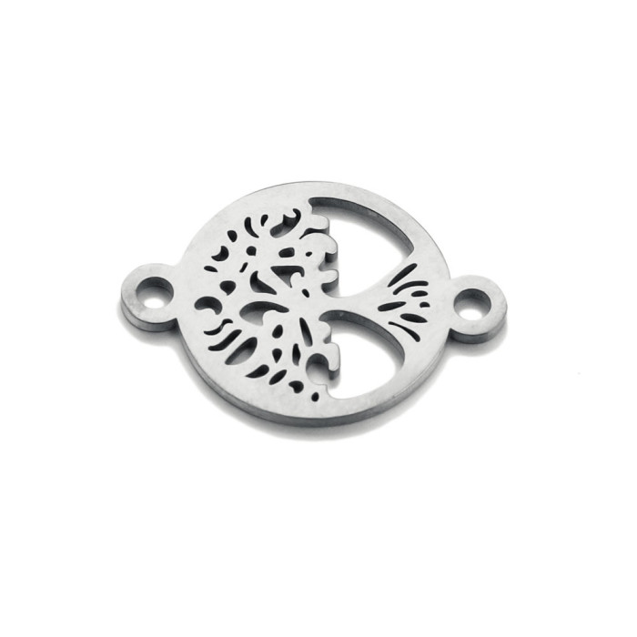 Stainless Steel Tree of Life Pendant Necklace Bracelet Pendant DIY Necklace Bracelet Jewelry Accessory