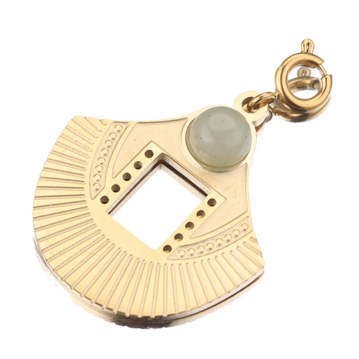 Stainless Steel Natural Stone Charm Pendant Accessories DIY Jewelry Women's Necklaces Supplies